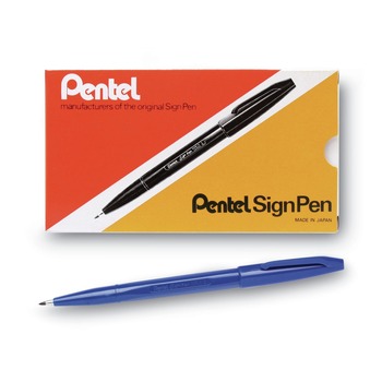 | Pentel Arts S520-C Sign Pen Extra-Fine Bullet Tip Fine Point Color Marker - Blue (1-Dozen)