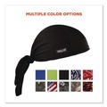 Safety & First Aid | Ergodyne 12487 Chill-Its 6615 One Size Fits Most High-Performance Bandana Doo Rag with Terry Cloth Sweatband - Black image number 4