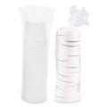 Food Trays, Containers, and Lids | SOLO KHSB12A-2050 12.1 oz 3.6 in. Diameter Flexstyle Plastic Food Lid Container - White (250/Carton) image number 1