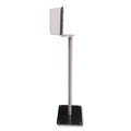 Soap Dispensers | BK Resources BK-SSPC-10D 12 in. x 16 in. x 51 in. 1000 mL Hand Sanitizer Stand With Hands Free Dispenser - Silver/White/Black image number 3