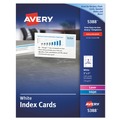 Just Launched | Avery 05388 3 in. x 5 in. Unruled Printable Index Cards with Sure Feed for Inkjet/Laser Printers - White (150 Cards, 3 Cards/Sheet, 50 Sheets/Box) image number 0