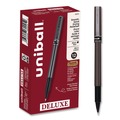 Pens | uni-ball 60025 Extra-Fine 0.5 mm Stick Deluxe Roller Ball Pen - Black Ink Metallic Gray/Black Barrel (1-Dozen) image number 0