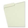 File Folders | Smead 13230 1/3-Cut Tabs Assorted Letter Size 1 in. Expansion Recycled Heavy Pressboard Folders - Gray-Green (25/Box) image number 1