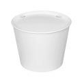 Food Trays, Containers, and Lids | Karat C-FB130W_BUNDLE 8.46 in. x 6.6 in. 130 oz. Paper Food Bucket with Lid - White (150/Carton) image number 3