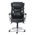 Office Chairs | SertaPedic 49710BLK 19 in. to 22 in. Seat Height Supports Up to 300 lbs. Emerson Executive Task Chair - Black Seat/Back, Silver Base image number 1