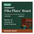 Coffee | Starbucks 12434952 Coffee K-Cups Pack - Pike Place Decaf (24/Box) image number 8