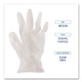 Disposable Gloves | Boardwalk BWK365MCT 2.6 mil 9.5 in. Long Powder-Free General Purpose Vinyl Gloves - Medium, Clear (100/Box, 10 Boxes/Carton) image number 7