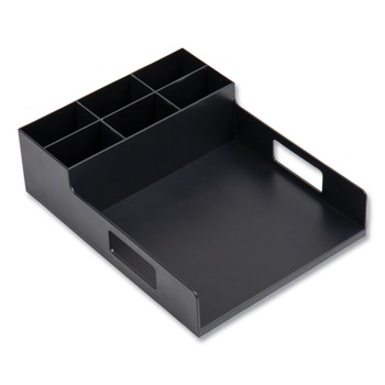  | Mind Reader PSNAPUT-BLK 15.2 in. x 11.5 in. x 4.45 in. Network Collection Utensil, Napkin and Plate Countertop Plastic Organizer - Black
