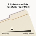 File Folders | Smead 10334 0.75 in. Expansion Reinforced 1/3-Cut Tab 11-pt Manila File Folders - Letter Size/Manila (100/Box) image number 3