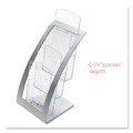 Filing Racks | Deflecto 693645 6.75 in. x 6.94 in. x 13.31 in. 3-Tier Literature Holder - Leaflet Size, Silver image number 6