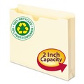 Just Launched | Smead 75605 2 in. Expansion 100% Recycled Top Tab File Jackets - Letter, Manila (50/Box) image number 2