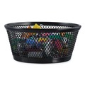 Back to School Sale | Universal UNV20014 4.38 in. x 2 in. Steel Mesh Storage Dish - Jumbo, Black image number 1