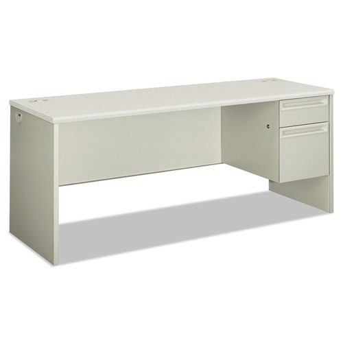 Office Desks & Workstations | HON H38856R.B9.Q 38000 Series 72 in. x 24 in. x 29.5 in. Single Right Pedestal Credenza - Silver/Gray image number 0