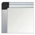 White Boards | MasterVision MA0307170 24 in. x 36 in. Value Lacquered Steel Magnetic Dry Erase Board - White Surface, Satin Aluminum Frame image number 3