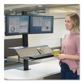 Office Desks & Workstations | Fellowes Mfg Co. 8082001 Lotus VE Dual 29 in. x 28.5 in. x 42.5 in. Sit-Stand Workstation - Black image number 3