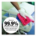 Cleaning Cloths | Rubbermaid Commercial FGQ62000RD00 HYGEN Microfiber 16 in. x 16 in. Cleaning Cloths - Red (12/Carton) image number 6