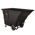 Trash & Waste Bins | Suncast Commercial RMTTHD200 2 cu. Yd. 2,300 lbs. Capacity Forkliftable Frame Heavy Duty Tilt Truck - Black/Red image number 2