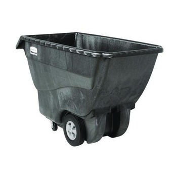 TRASH CANS | Rubbermaid Commercial FG101300BLA 151 Gallon 1000 lbs. Capacity Plastic Structural Foam Tilt Truck - Black
