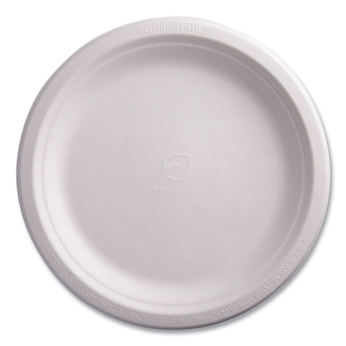  | Eco-Products EP-P013 9 in. Renewable Sugarcane Plates - Natural White (10 Packs/Carton) image number 0