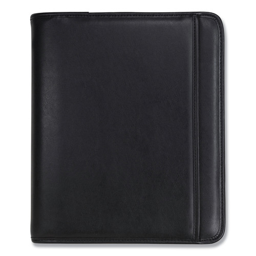 File Folders | Samsill 15650 Professional Zippered Pad Holder/Ring Binder - Vinyl Black image number 0