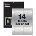 Labels | Avery 61528 PermaTrack 1.25 in. x 2.75 in. Laser Printers Asset Tag Labels - Metallic Silver (112/Pack) image number 1