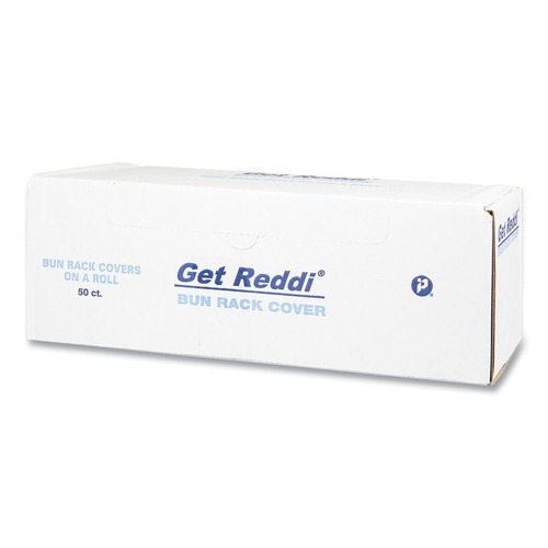  | Inteplast Group BR60X80 Get Reddi 15 Micron Poly Bun Rack Cover - Clear (50/Carton) image number 0