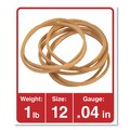 Rubber Bands | Universal UNV00112 0.04 in. Gauge Size 12 Rubber Bands - Beige (2500/Pack) image number 2