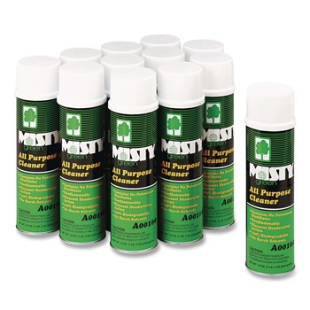 ALL PURPOSE CLEANERS | Misty 1001583 19 oz. Aerosol Spray Green All-Purpose Cleaner- Citrus Scent (12/Carton)