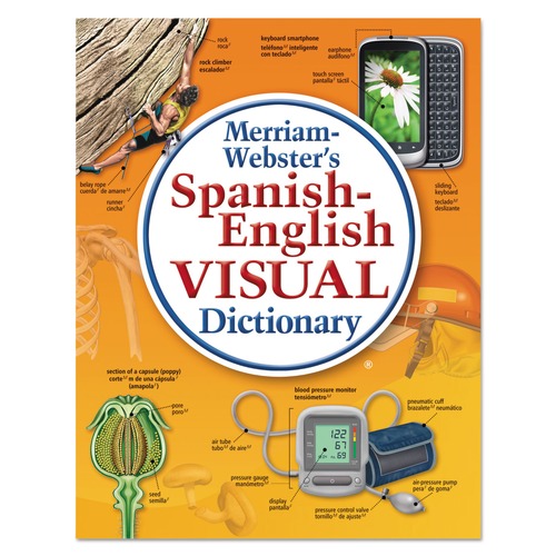 Back to School Sale | Merriam Webster MER292-5 1152 Pages Paperback Spanish-English Visual Dictionary image number 0