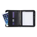 File Folders | Samsill 15650 Professional Zippered Pad Holder/Ring Binder - Vinyl Black image number 4