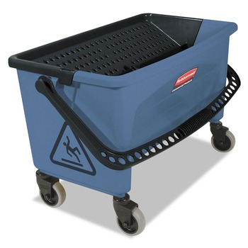 Rubbermaid Commercial FGQ93000BLUE 3 gal. Microfiber Finish Bucket with Lid - Blue