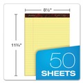 Notebooks & Pads | Ampad 20-020R Gold Fibre 8.5 in. x 11.75 in. Quality Writing Pads - Wide/Legal, Canary-Yellow (1-Dozen) image number 2