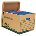 Back to School Sale | Universal 2822401 Letter/Legal Recycled Heavy-Duty Record Storage Box - Kraft/Green (12/Carton) image number 2
