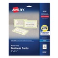 Office & Office Supplies | Avery 08376 2 x 3.5 Printable Microperforated Business Cards with Sure Feed Technology - Ivory (250/Pack) image number 0