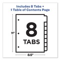 Dividers & Tabs | Avery 11841 1 - 8 Tab 11 in. x 8.5 in. Customizable TOC Ready Index Divider Set - Multicolor (1 Set) image number 3