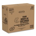 Just Launched | Dart 50HT1 5.38 in. x 5.5 in. x 2.88 in. Foam Hinged Lid Containers - White (500/Carton) image number 4