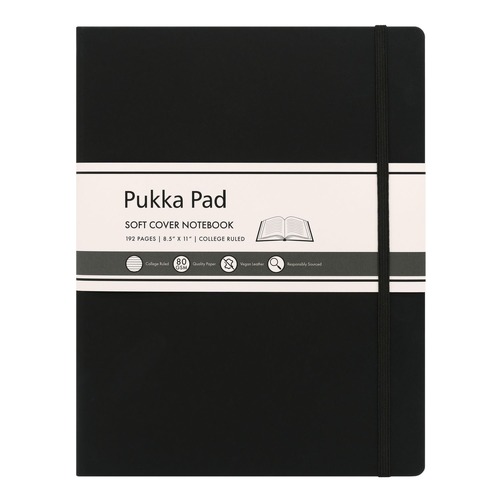 Notebooks & Pads | PUKKA PAD 9942SIG 96-Sheets 11 in. x 8.5 in. College Rule Soft Cover Notebook - Black Cover image number 0