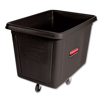 Rubbermaid Commercial FG461900BLA 149 gal 600 lb Capacity Plastic Cube Truck - Black