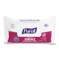 Cleaning & Disinfecting Wipes | PURELL 9371-12 7.4 in. x 9 in. 1-Ply Foodservice Surface Sanitizing Wipes - Fragrance-Free/White (12/Carton) image number 1