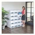 Office Filing Cabinets & Shelves | Bankers Box 00302 STOR/DRAWER STEEL PLUS 10.5 in. x 25.25 in. x 5.25 in. Storage Drawers - White/Blue (12/Carton) image number 2