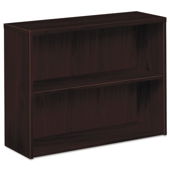 HON H105532.NN 36 in. x 13.13 in. x 29.63 in. 10500 Series 2-Shelf Laminate Bookcase - Mahogany
