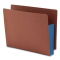 File Folders | Smead 73679 Fully Lined 6.5 in. High Gussets 3.5 in. Expansion Letter Size Redrope Drop-Front End Tab File Pockets - Blue (10/Box) image number 0