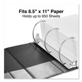 Binders | Universal UNV20998 11 in. x 8.5 in. 5 in. Capacity 3 Rings Slant-Ring View Binder - Black image number 8