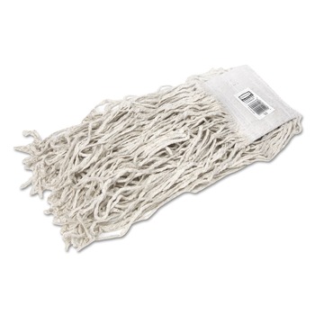Rubbermaid Commercial FGV15800WH00 24 oz. 5 in. Headband Economy Cut-End Cotton Mop Head - White (12/Carton)