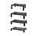 Back to School Sale | Kantek MS500 20 in. x 13-1/4 in. Height-Adjustable Wide Two-Level Stand - Black image number 3