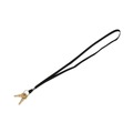 Label & Badge Holders | Advantus 75423 36 in. Long Metal Ring Fastener Deluxe Lanyards - Black (24/Box) image number 3