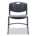 Office Chairs | Alera ALECA671 18.50 in. Seat Height Resin Stacking Chair Supports Up to 275 lbs. - Black Seat, Black Back, Black Base (4/Carton) image number 2