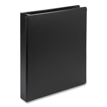 Samsill 14830 11 in. x 8.5 in. 1 in. Capacity 3 Rings Biobased Round Ring Binder - Black