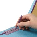 File Folders | Smead 26781 2 in. Expansion End Tab Pressboard Classification Folders with 6 SafeSHIELD Fasteners - Letter Size/Blue (10/Box) image number 3