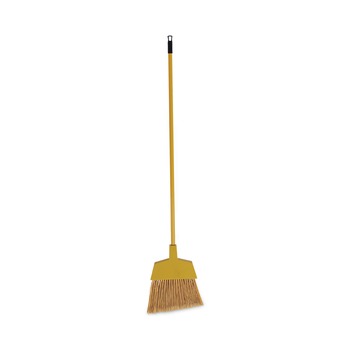 Boardwalk BWKBRMAXIL Poly Fiber Angled-Head 55 in. Lobby Brooms with Metal Handle - Yellow (12/Carton)